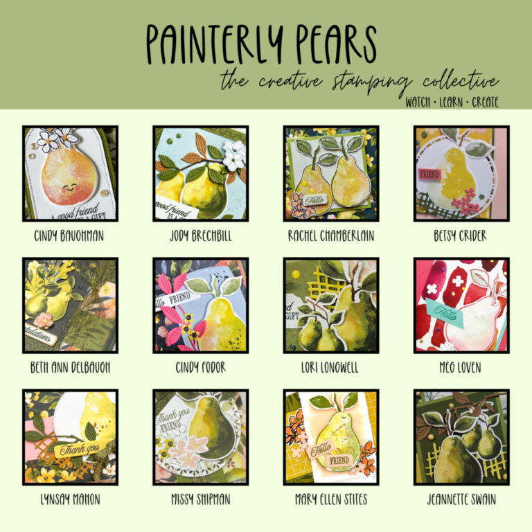 Painterly Pears: August Creative Stamping Collective- Inspiration & Cardmaking Ideas