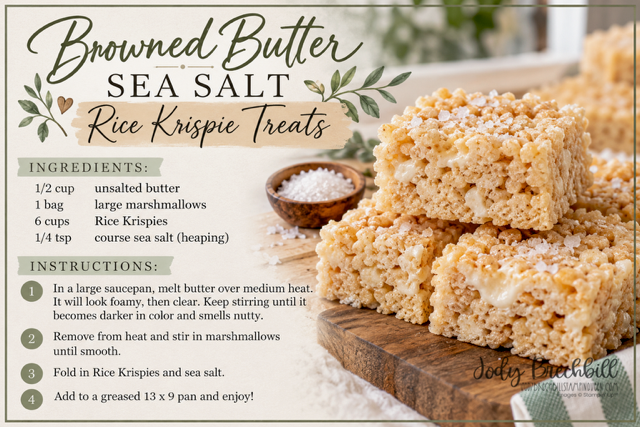 Browned Butter Sea Salt Rice Krispie Treats: A Sweet Twist on a Classic Favorite
